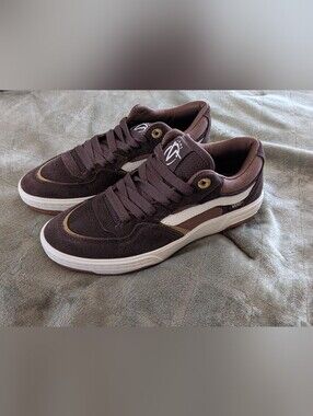 NEW Women's Vans Rowan 2 Chocolate Brown True White Sneaker Shoes Size 8.5